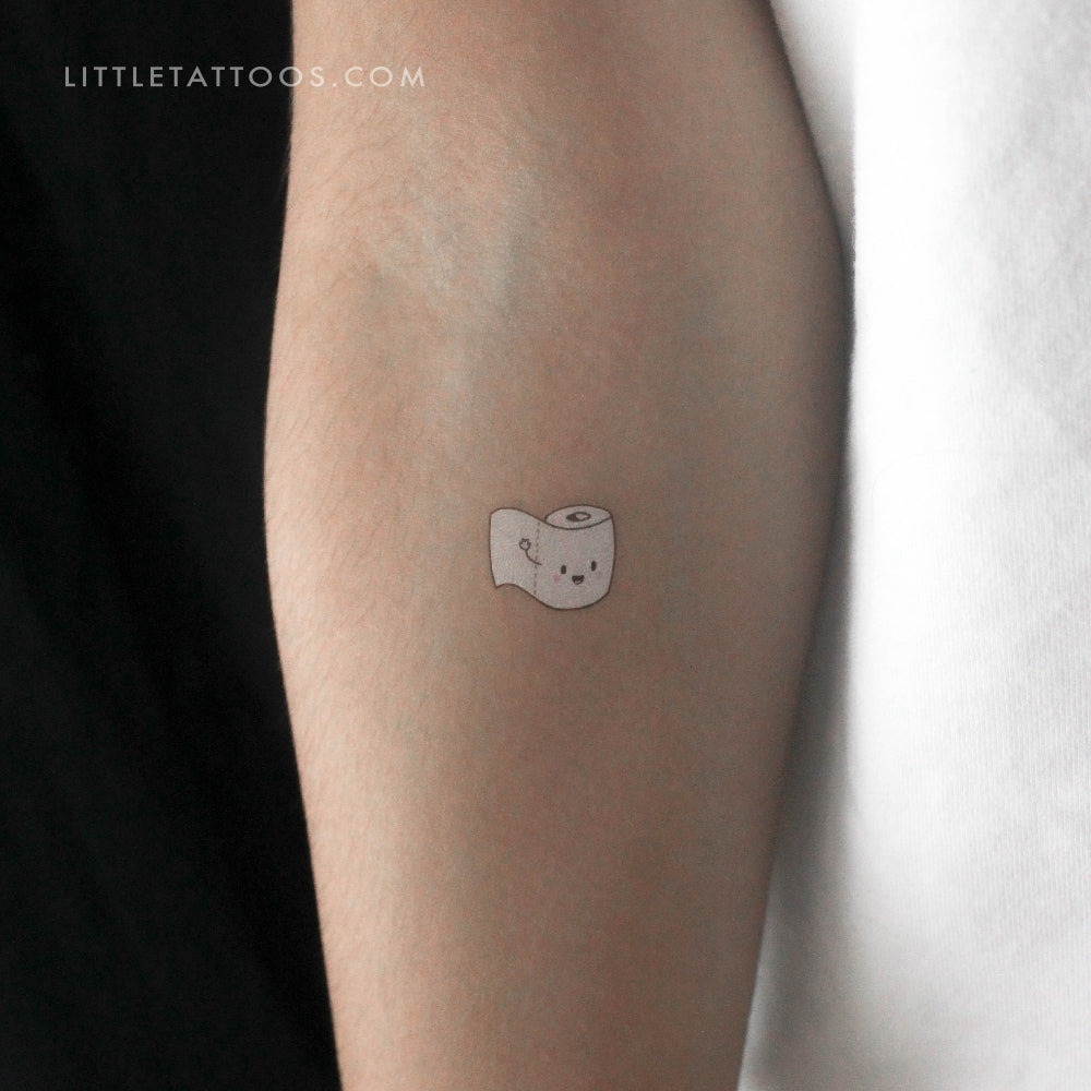 Toilet Paper Temporary Tattoo - Set of 3