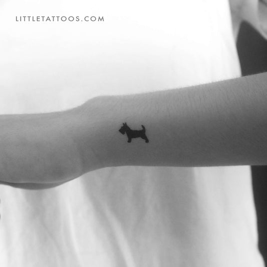 Tatuaje temporal de terrier escocés - Juego de 3