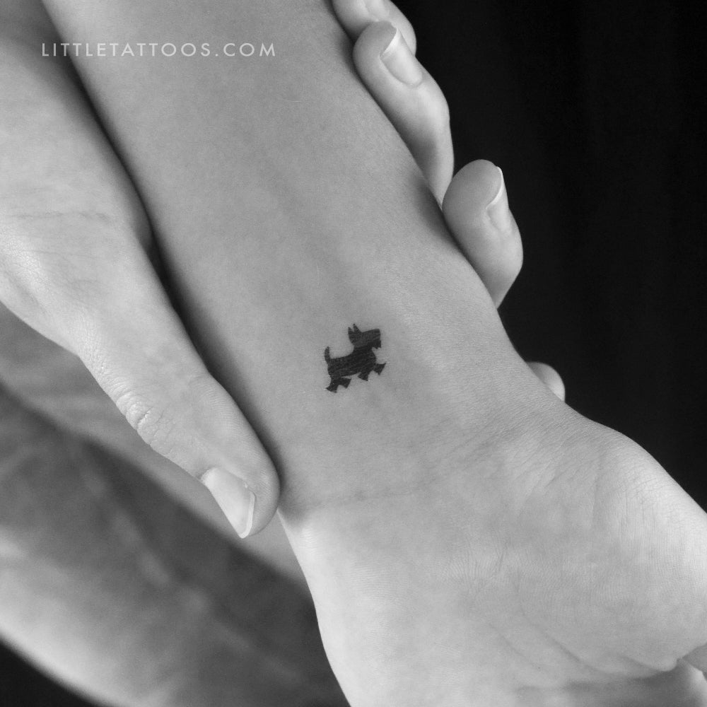 Tatuaje temporal de un pequeño escocés (juego de 3)