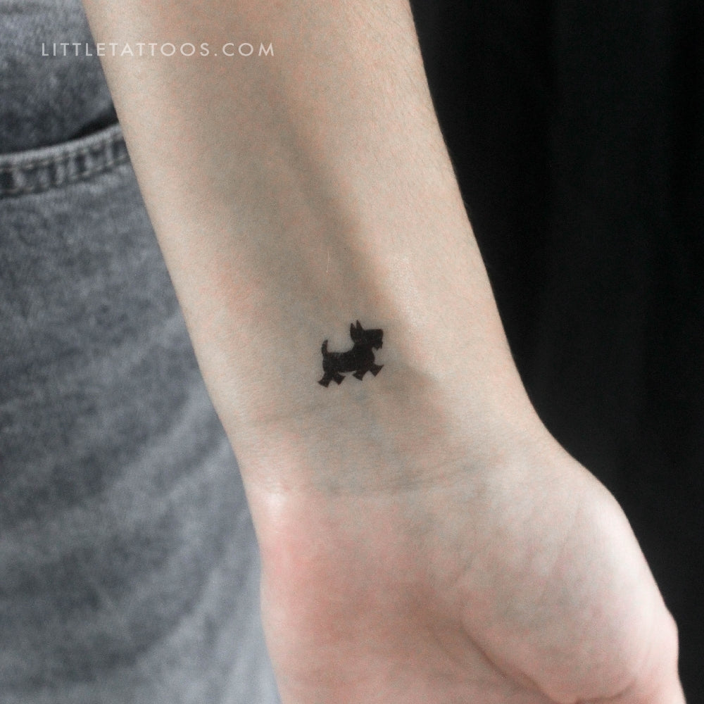 Tatuaje temporal de un pequeño escocés (juego de 3)