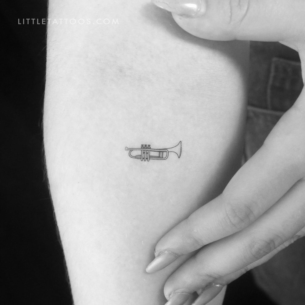 Tatuaje temporal de trompeta - Juego de 3