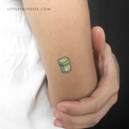 Little Matcha Latte Temporary Tattoo - Set of 3