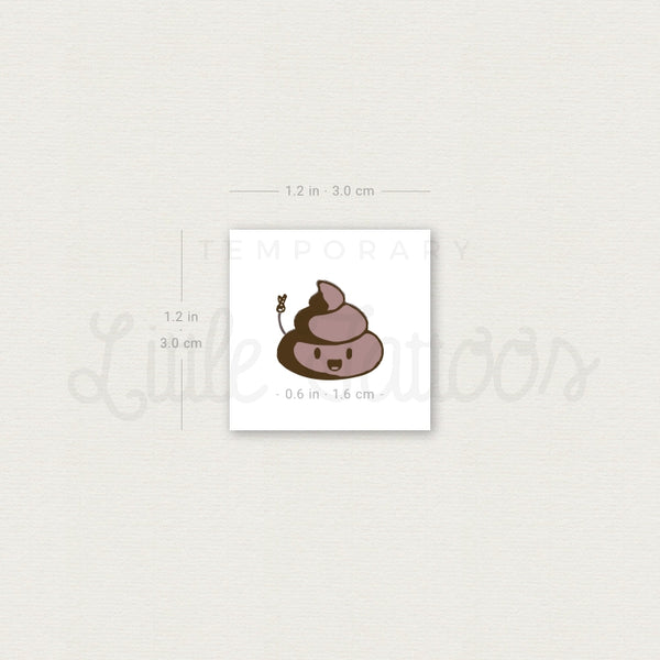 Pile Of Poop Temporary Tattoo - Set of 3
