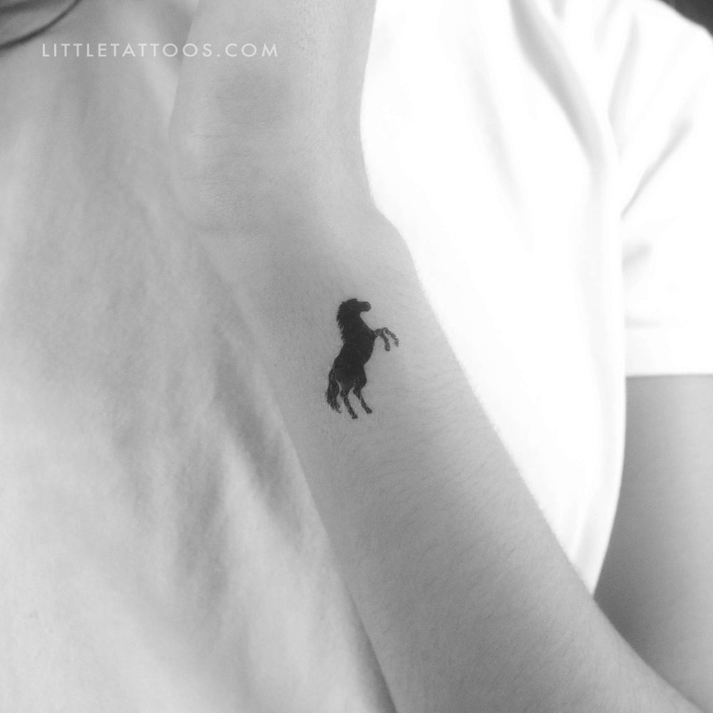 Standing Stallion Temporary Tattoo - Set of 3