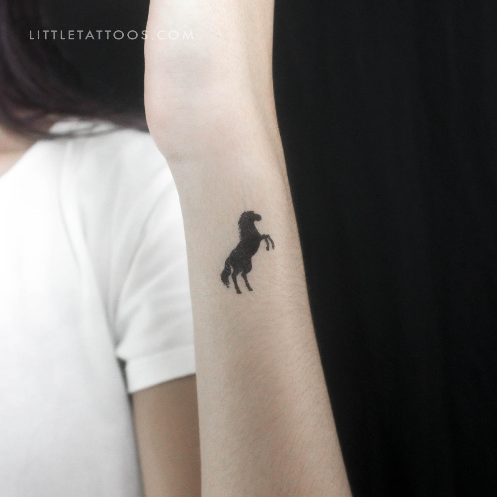 Standing Stallion Temporary Tattoo - Set of 3