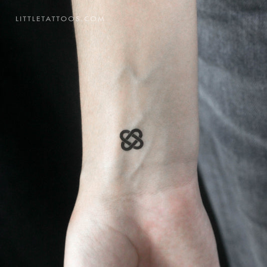 Tiny Celtic Love Knot Temporary Tattoo - Set of 3