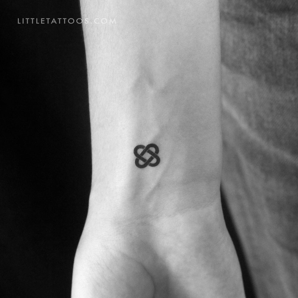 Tiny Celtic Love Knot Temporary Tattoo - Set of 3