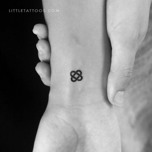 Tiny Celtic Love Knot Temporary Tattoo - Set of 3