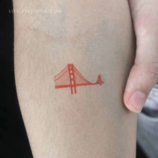Tatuaje temporal del puente Golden Gate (juego de 3)