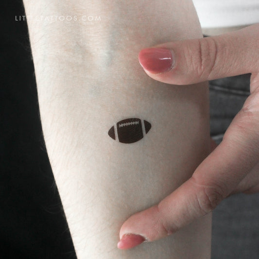 American Football Ball Temporary Tattoo - Set of 3