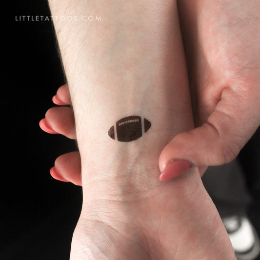 American Football Ball Temporary Tattoo - Set of 3
