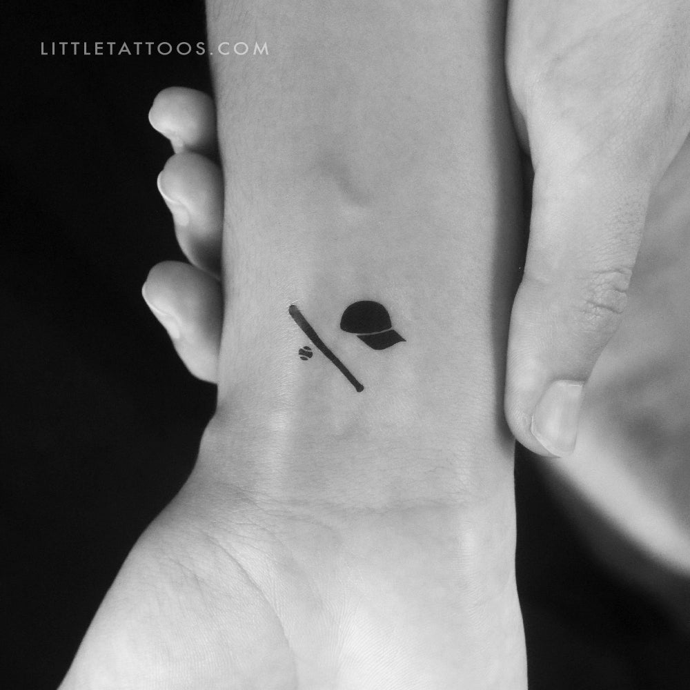 Baseball Kit Temporary Tattoo - Set of 3