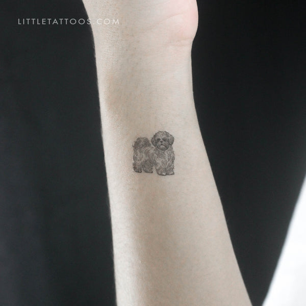 Tiny Shih Tzu Temporary Tattoo - Set of 3