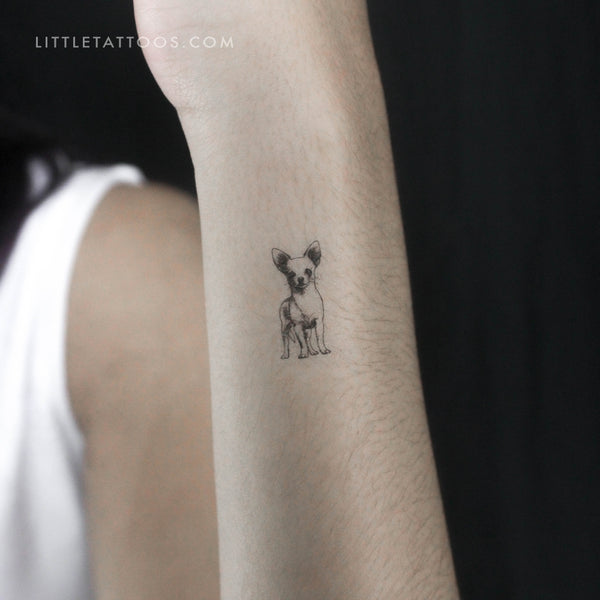 Little Chihuahua Temporary Tattoo - Set of 3