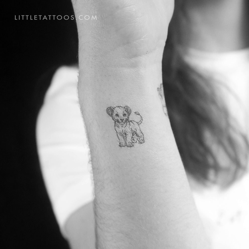 Tatuaje temporal de cachorro de león - Juego de 3