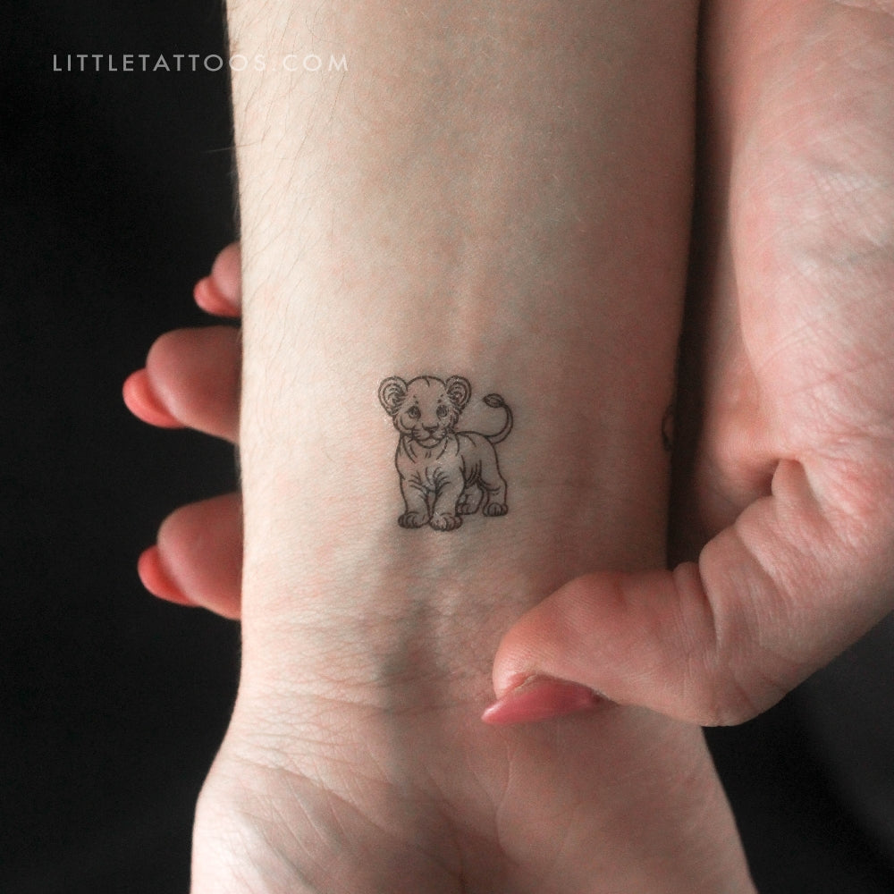 Tatuaje temporal de cachorro de león - Juego de 3