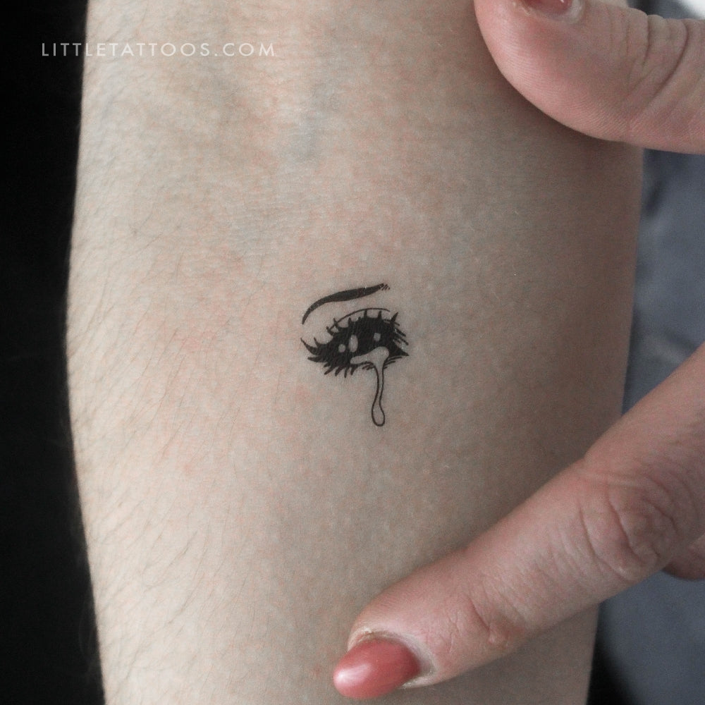 Tatuaje temporal "Ojo pequeño llorando" de Tukoi - Juego de 3