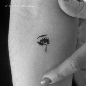 Small Crying Eye By Tukoi Temporary Tattoo - Set of 3