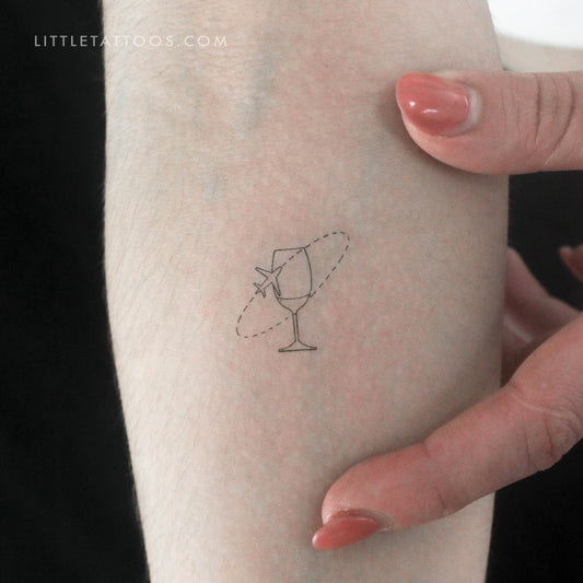 Tatuaje temporal "Viajero del Vino" de Cagri Durmaz - Juego de 3
