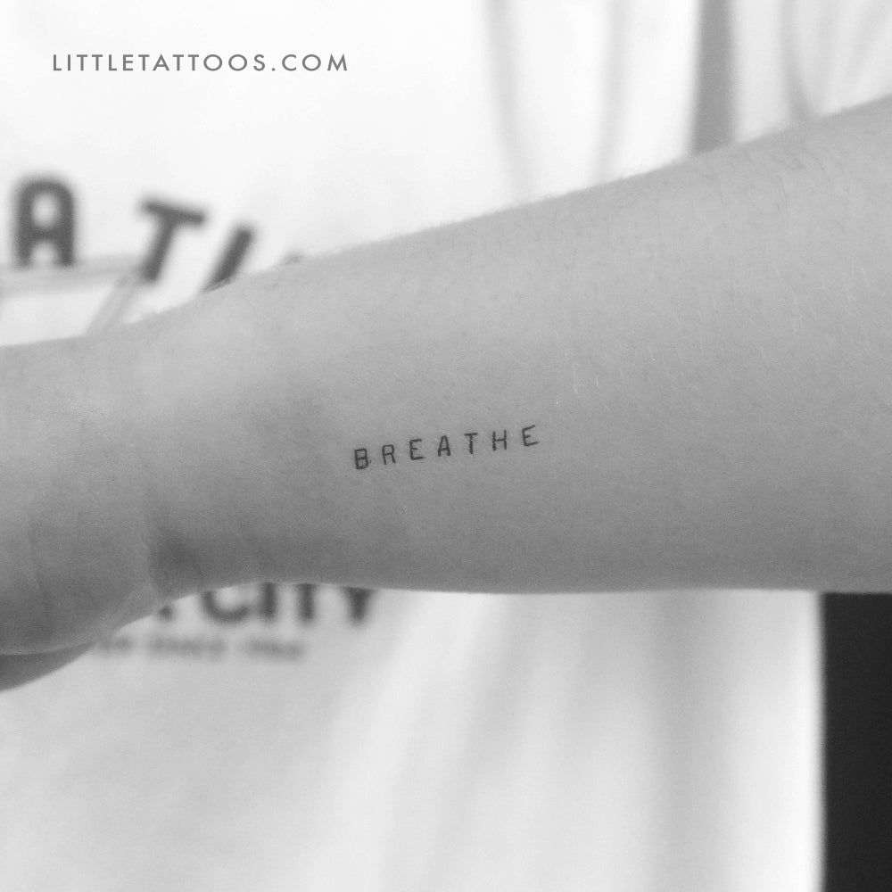 Uppercase Breathe Temporary Tattoo - Set of 3