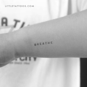 Uppercase Breathe Temporary Tattoo - Set of 3