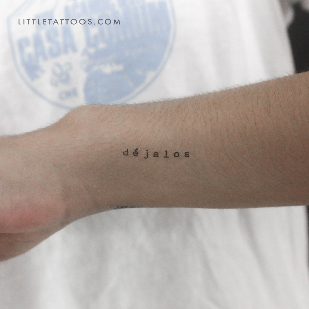 Typewriter Déjalos Temporary Tattoo - Set of 3