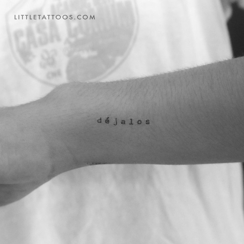 Typewriter Déjalos Temporary Tattoo - Set of 3