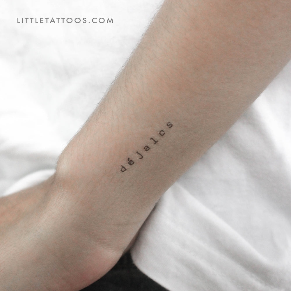 Typewriter Déjalos Temporary Tattoo - Set of 3