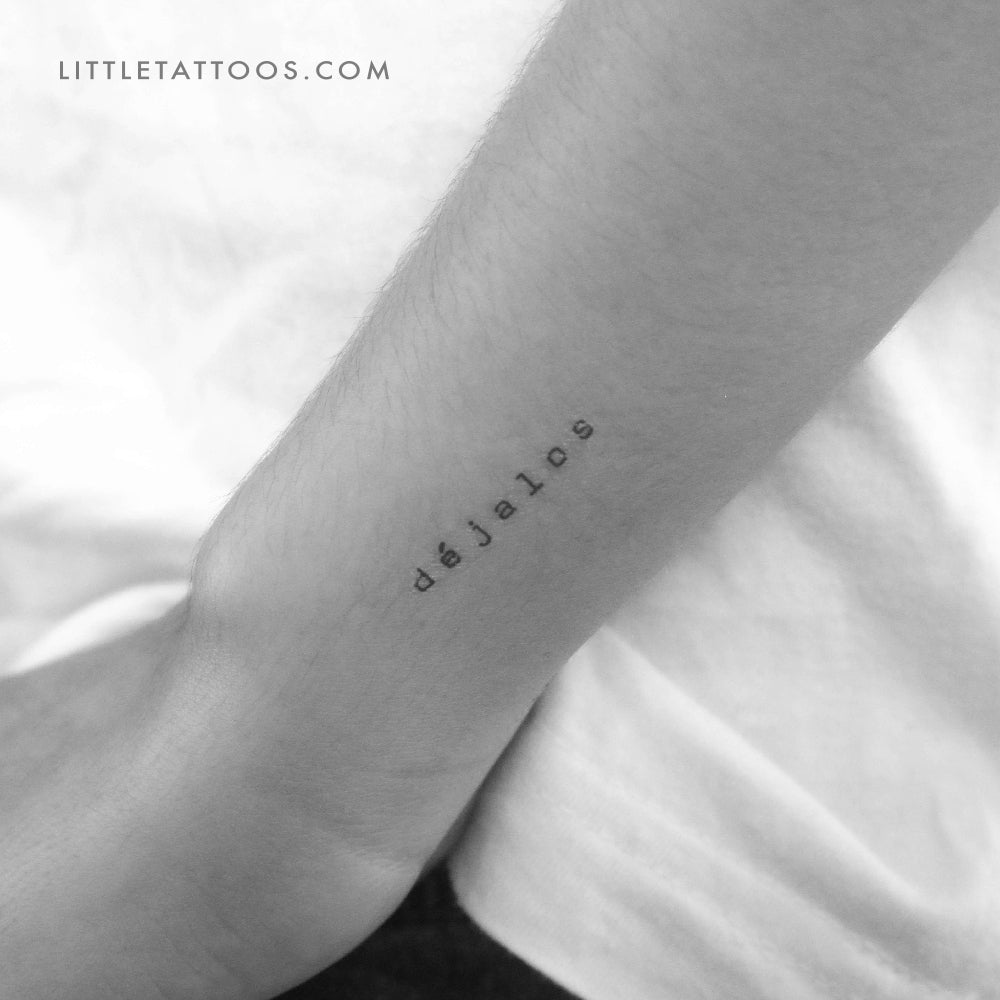 Typewriter Déjalos Temporary Tattoo - Set of 3