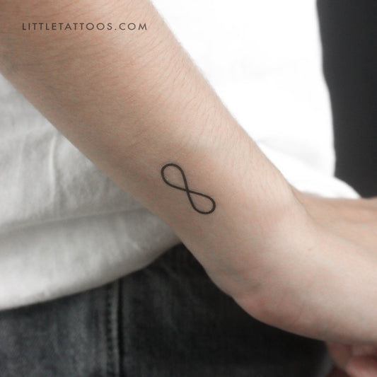 Tatuaje temporal del símbolo del infinito en negrita - Juego de 3