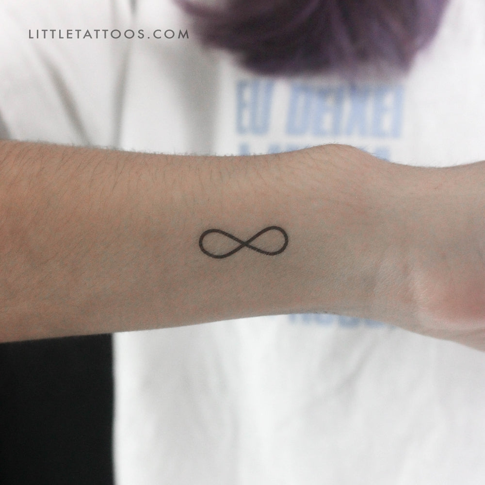 Bold Infinity Symbol Temporary Tattoo - Set of 3