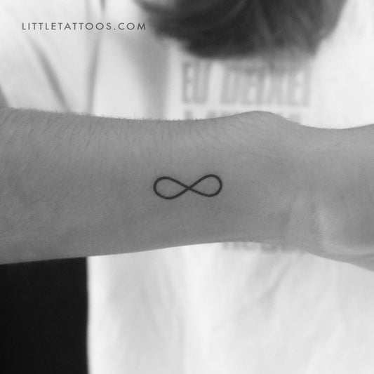 Tatuaje temporal del símbolo del infinito en negrita - Juego de 3