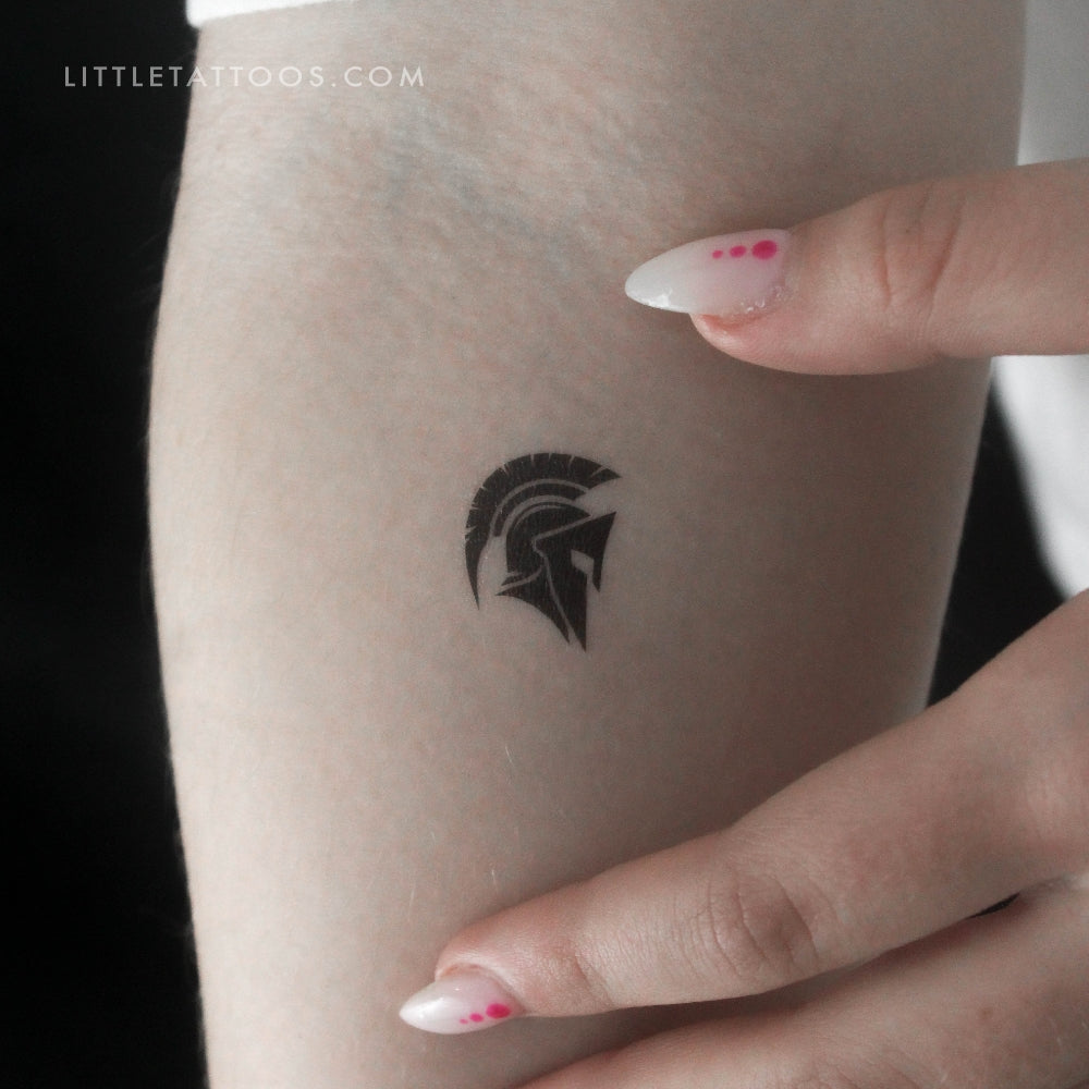 Tatuaje temporal de casco espartano (juego de 3)