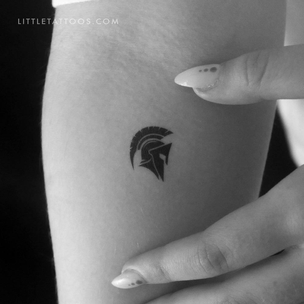 Tatuaje temporal de casco espartano (juego de 3)