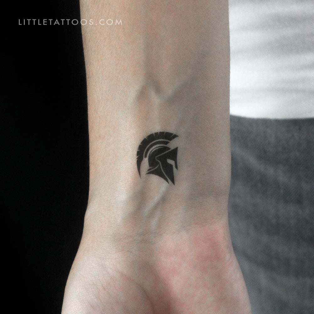 Tatuaje temporal de casco espartano (juego de 3)