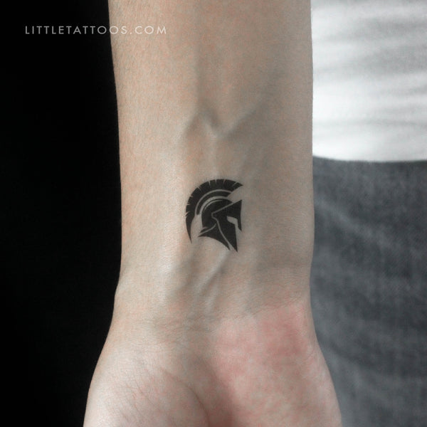 Spartan Helmet Temporary Tattoo - Set of 3