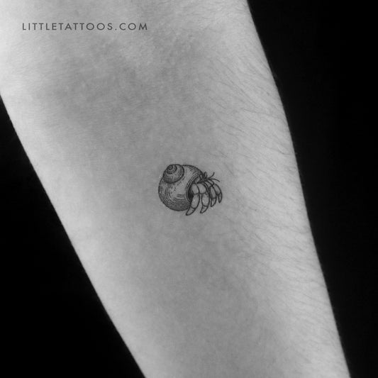 Hermit Crab Temporary Tattoo - Set of 3