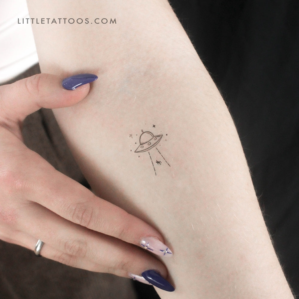 UFO Abduction Temporary Tattoo - Set of 3