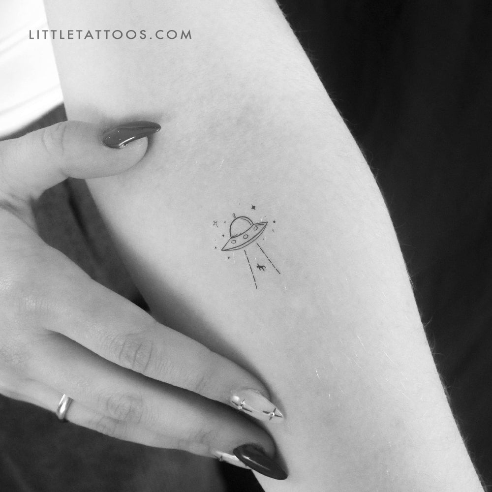 UFO Abduction Temporary Tattoo - Set of 3