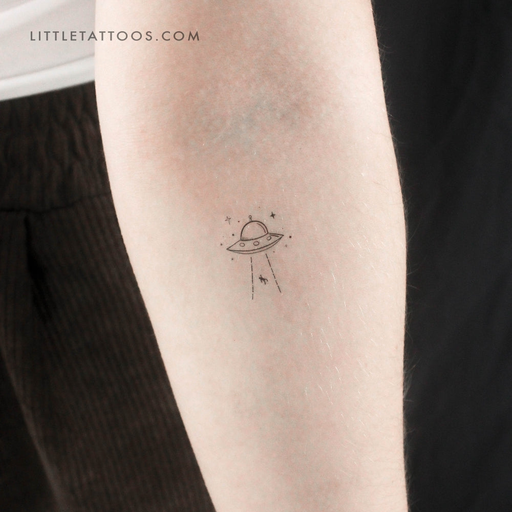 UFO Abduction Temporary Tattoo - Set of 3