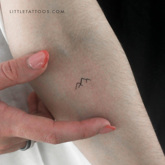 Tiny Mountain Temporary Tattoo - Set of 3
