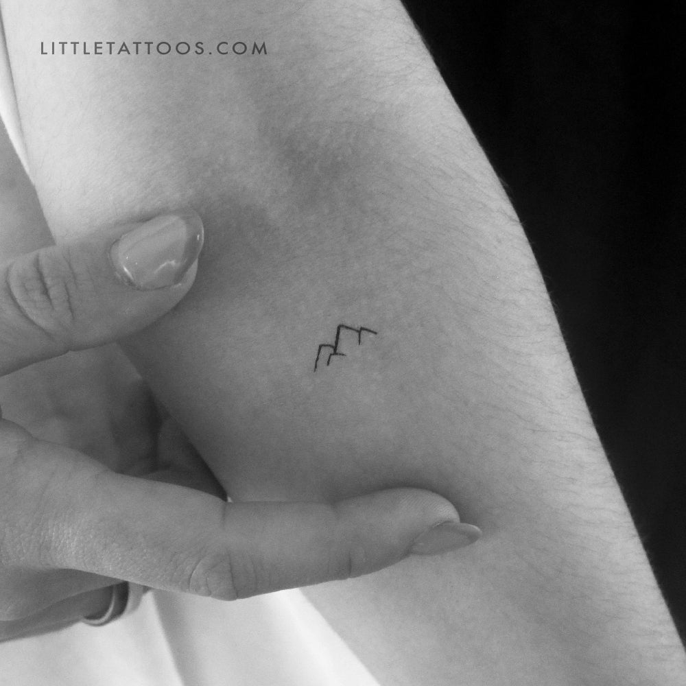 Tiny Mountain Temporary Tattoo - Set of 3