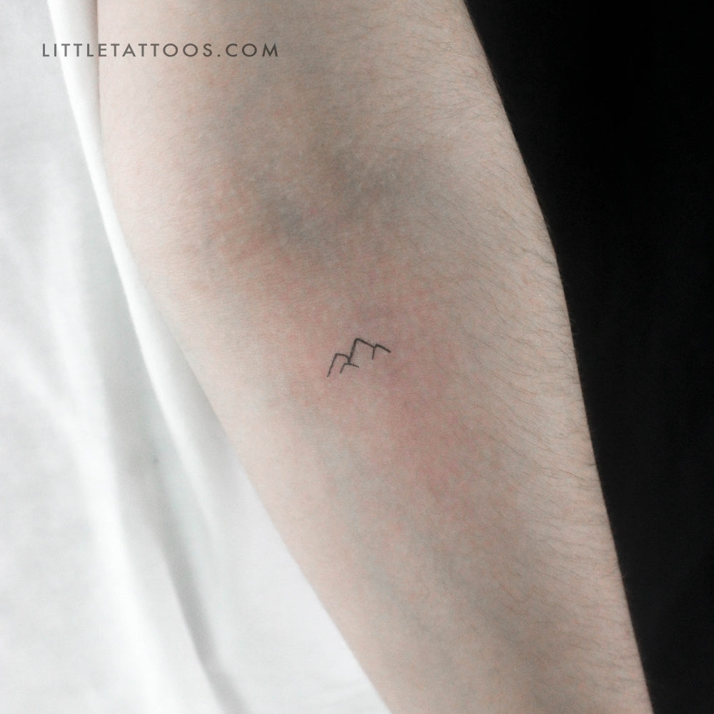 Tiny Mountain Temporary Tattoo - Set of 3