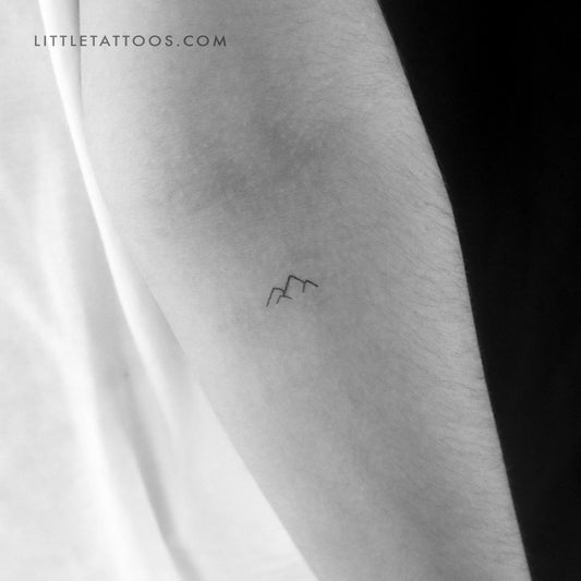 Tiny Mountain Temporary Tattoo - Set of 3