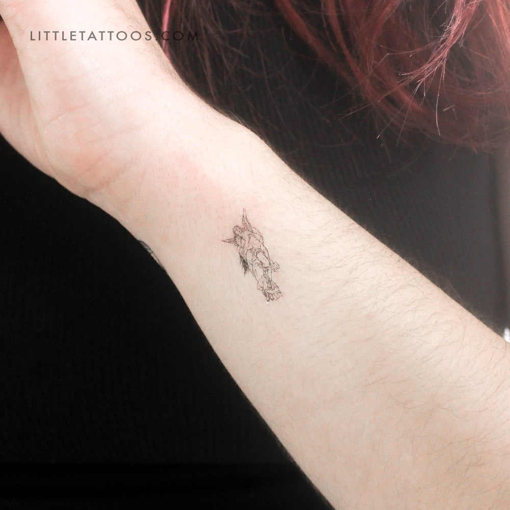 Small The Abduction Of Psyche Temporary Tattoo - Set of 3