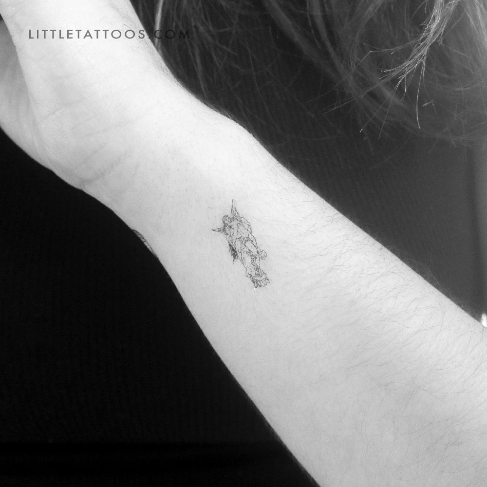 Small The Abduction Of Psyche Temporary Tattoo - Set of 3