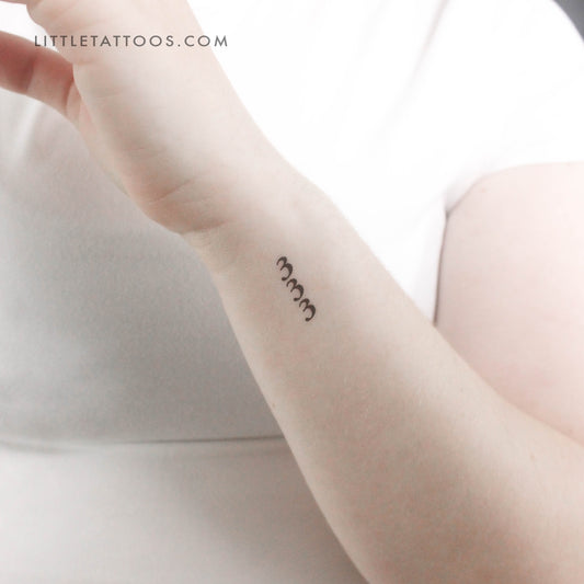 Vertical 333 Temporary Tattoo - Set of 3