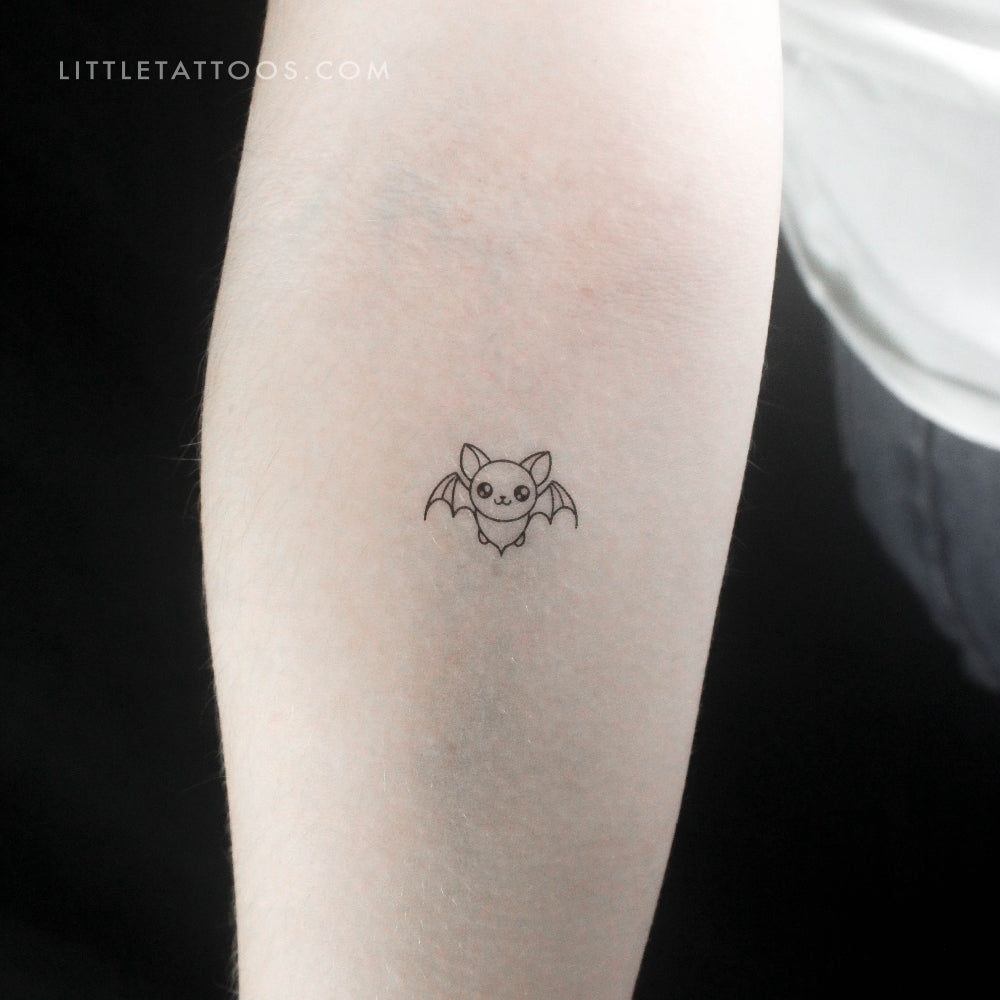 Tiny Bat Temporary Tattoo - Set of 3
