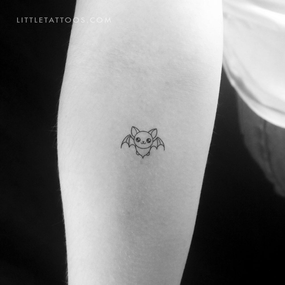 Tiny Bat Temporary Tattoo - Set of 3