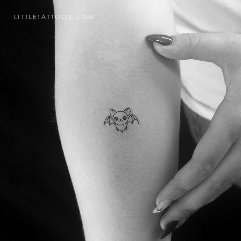 Tiny Bat Temporary Tattoo - Set of 3